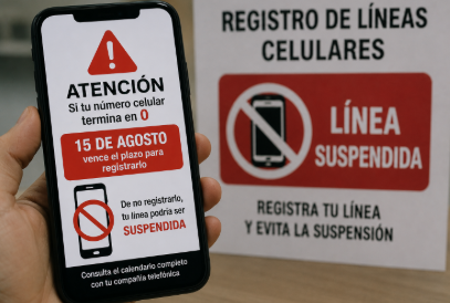 Mañana suspenden líneas celulares que terminan en 0 si no fueron registradas